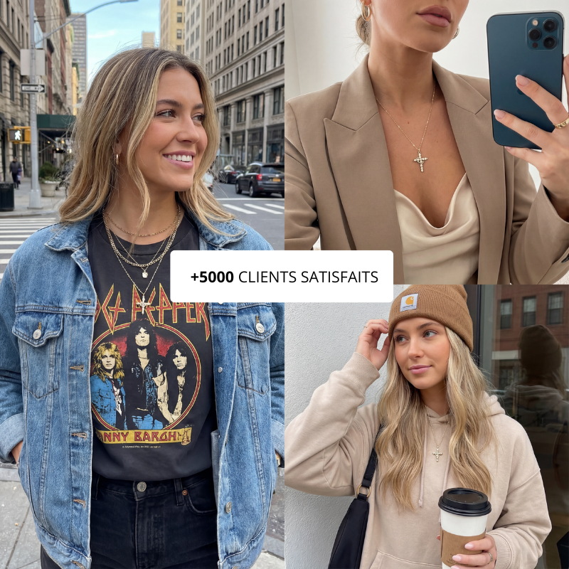 COLLIER CROIX ET COURONNE