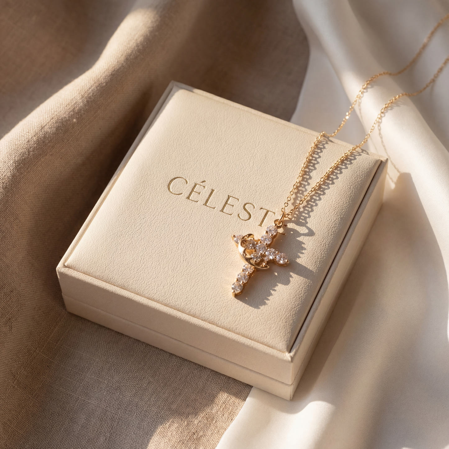 COLLIER CROIX ET COURONNE