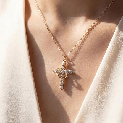 COLLIER CROIX ET COURONNE